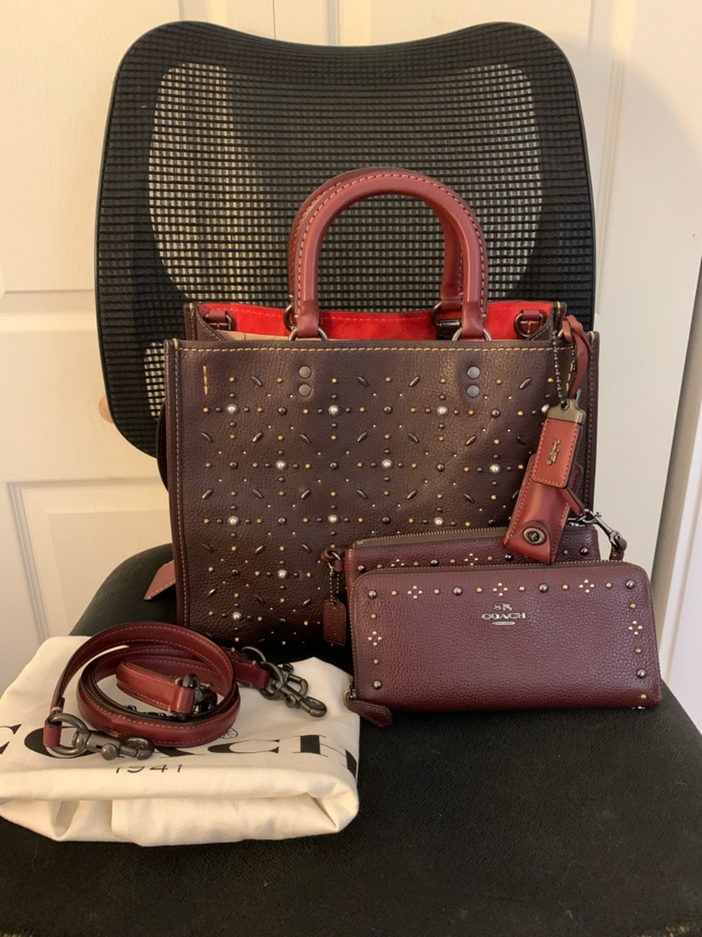 Bundle of 2017 Coach 1941 Rogue 30 prairie rivets & wallets
